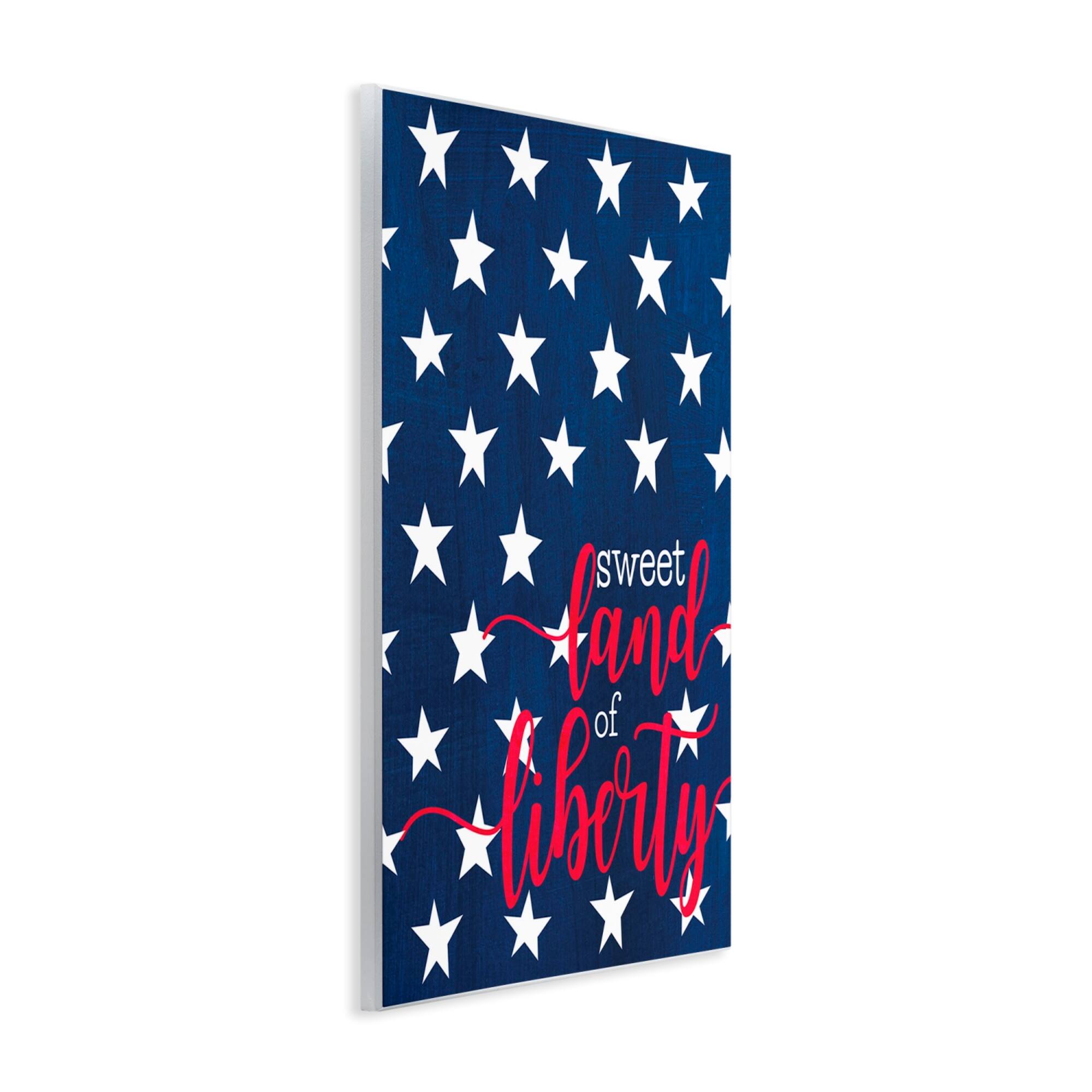 Stupell Industries Sweet Land Of Liberty Americana Wall Plaque Art